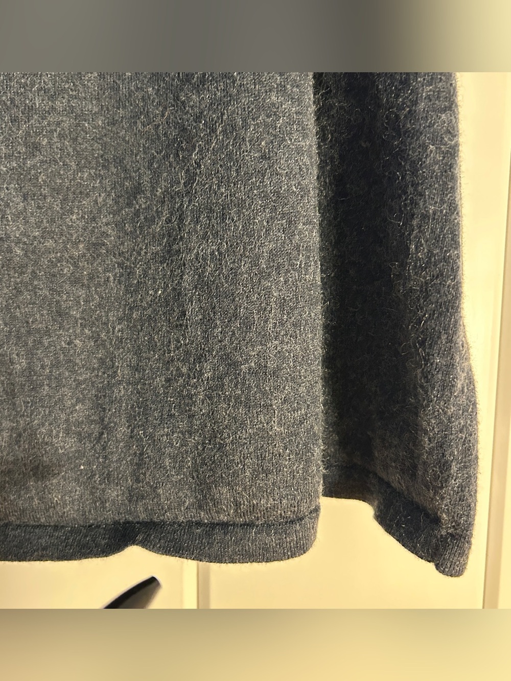 Eileen Fisher L large Sequin tank top Organic Cotton cashmere mix gray sweater - Picture 10 of 16